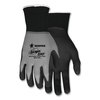 Mcr Safety Ninja Nitrile Coating Nylon/Spandex Gloves, Black/Gray, Small, PK12, 12PK N96790S